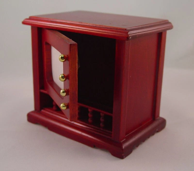 Consola de TV Heidi Ott Dollhouse miniatura escala 1:12 #XZ309W Foto 4 de 4