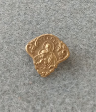 Vintage Catholic Gold Tone Lapel Pin Souvenir 1st Holy Communion "C" Hook Catch