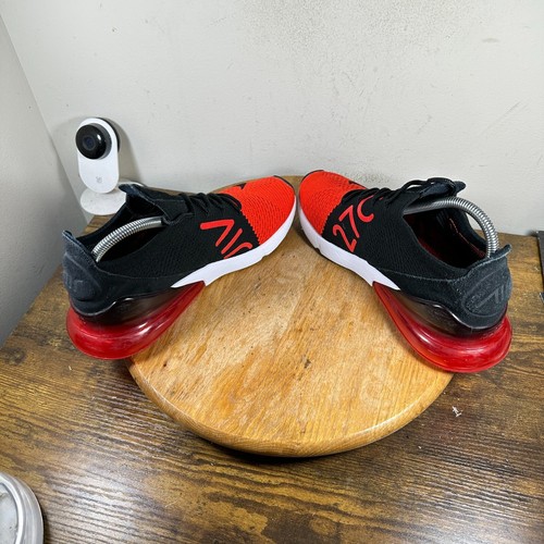 Nike Air Max 270 Flyknit Bred Red Mens Size 8 Shoes Sneakers AO1023-601 - Picture 5 of 8