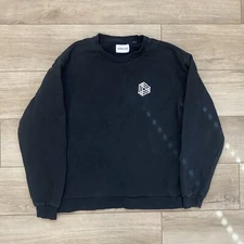 Melrose Place Black Long Sleeve Crew Neck Pullover Sweatshirt Mens Size Large