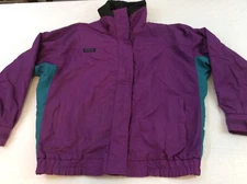 Columbia Bugaboo Purple Radial Sleeve Large Winter Waterproof Ski Jacket EUC