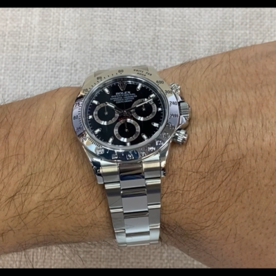 Rolex Daytona Chronograph Steel Black Dial Mens 40mm Watch