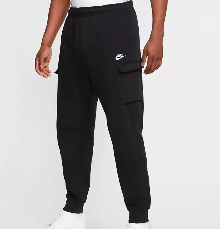 NWT Nike Sportswear Club Fleece Men's Cargo Jogger Pants CD3129-010 Black