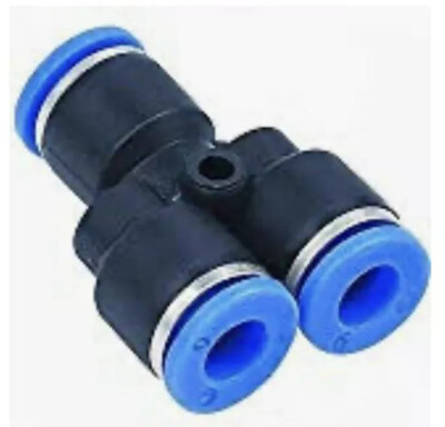 Pneumatic Quick Push In Connect 12mm Y Type 3 Way 10 Pack
