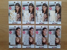 Lot 16 sheets hair  body tatto / hair gems Scunci 8 packs