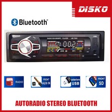 AUTORADIO STEREO AUTO RADIO 50WX4 TELECOMANDO BLUETOOTH SLOT SD USB AUX MP3