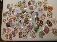 10 Random Assorted Skull Stickers For Skateboards Scrapbooking And Crafts