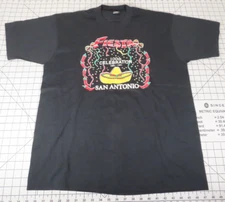 Vtg 1991 Fiesta San Antonio Size XL T-Shirt Black Texas 90s 100th Anniversary