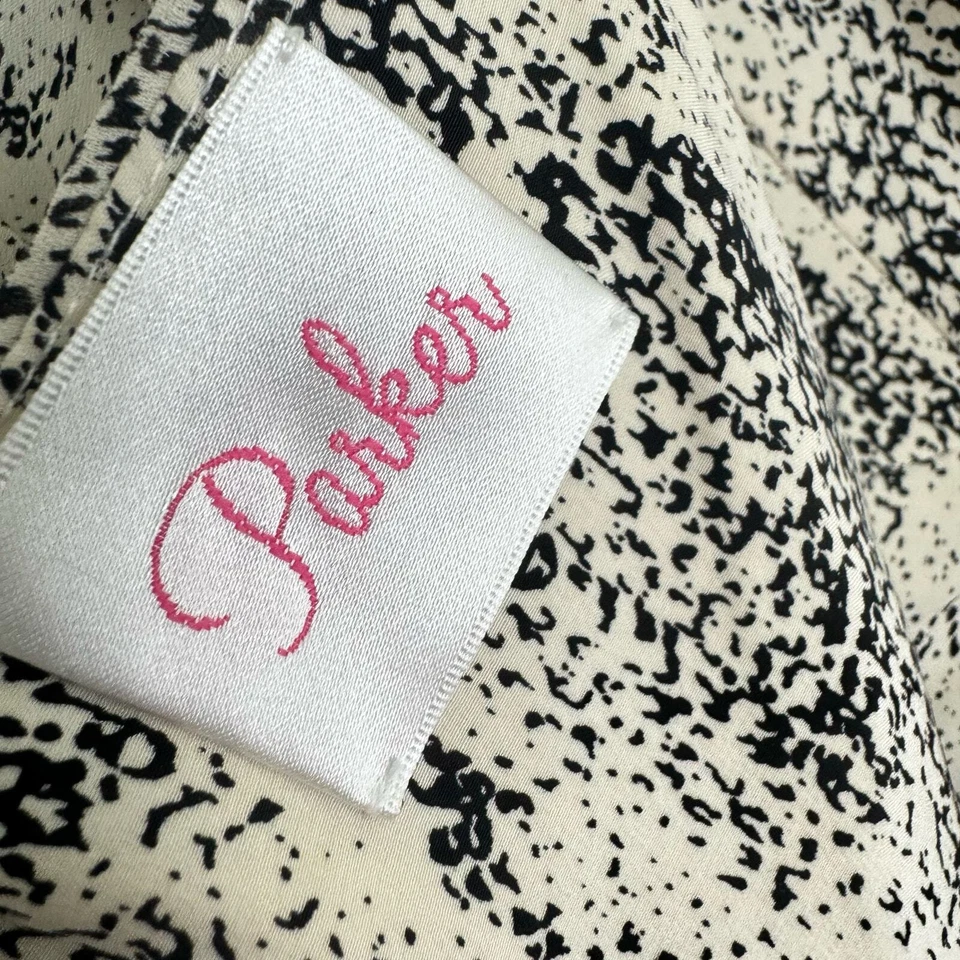 Parker змея животных печати пеплум Sweetheart драпированный без бретелек Топ женщин M новый без ЯРЛЫКОВ - Изображение 4 из 4