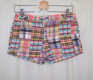 womens madras shorts