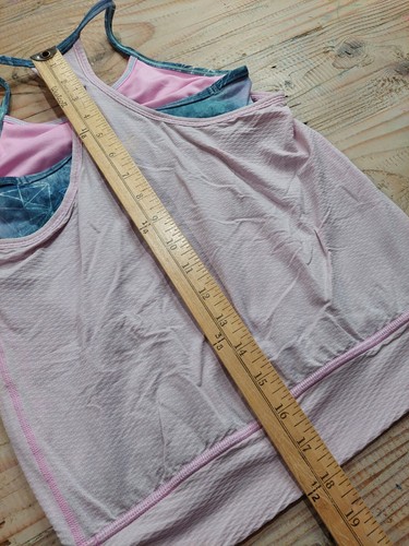 Ivivva by Lululemon Girls Size 8 Tank Top Pink 2 Layer Built in Bra Sleeveless - Picture 8 of 8