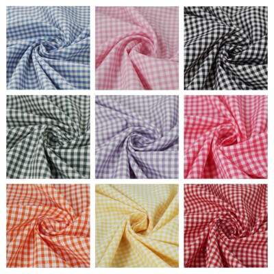 1/8'' Polycotton Gingham Stoff Kariert Quadrate Weich Kleid Handwerk Uniform Material