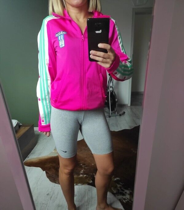 Adidas Originals Womens Adibreak Jacket Bright Pink Popper