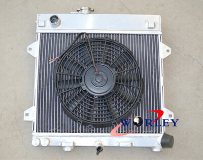 For BMW E30 M10 316i 318i 1982-1991 3 ROW Aluminum radiator & FAN Manual