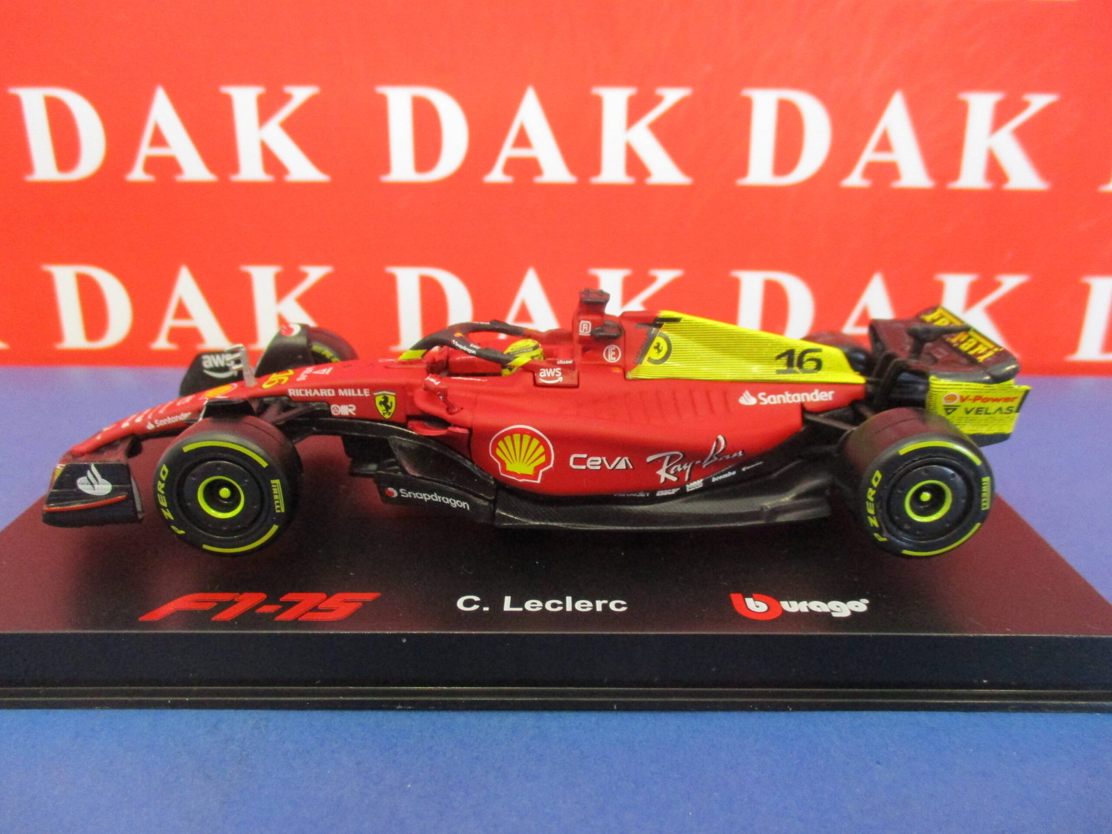 Die cast 1/43 Modellino Auto F1 Ferrari F1-75 Monza GP Special Ed. 2022 Leclerc