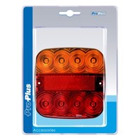 RüCkleuchte 12V 5 Funktionen 107X107Mm 8LED Im Blister