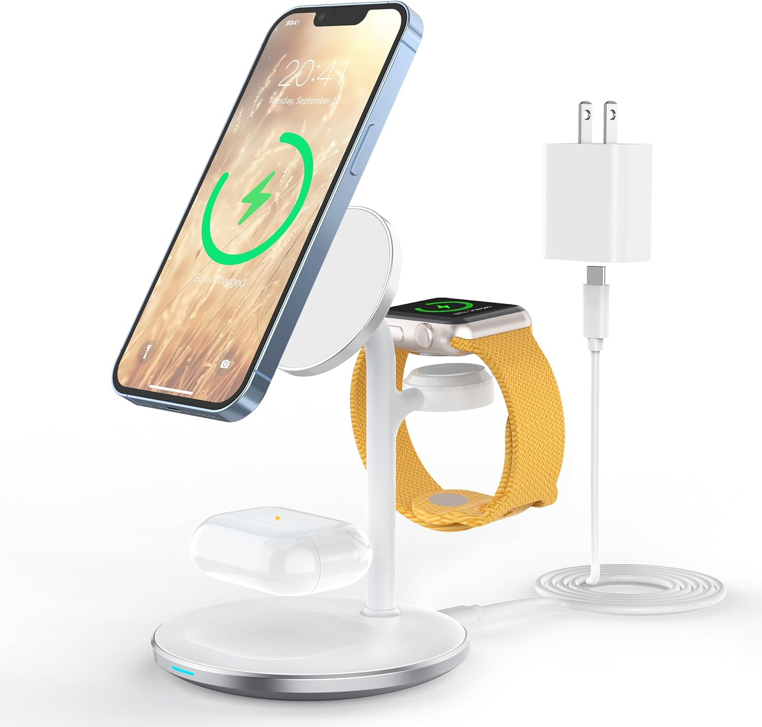 3-in-1 Fast Wireless Charging Stand for iPhone Apple Watch AirPods 15W