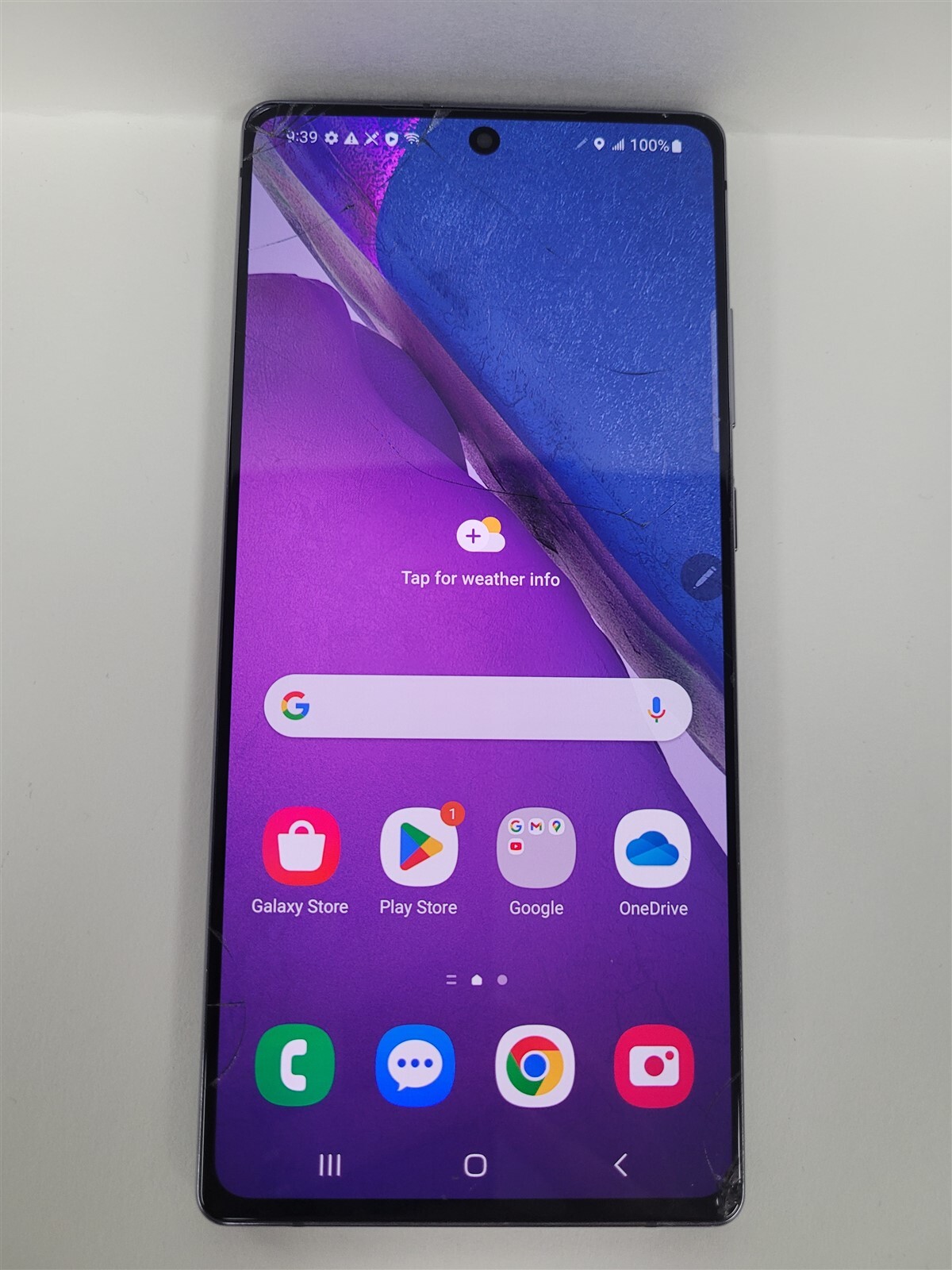 Samsung Galaxy Note 20 Black 128GB SMN981U Damaged see details eD1036