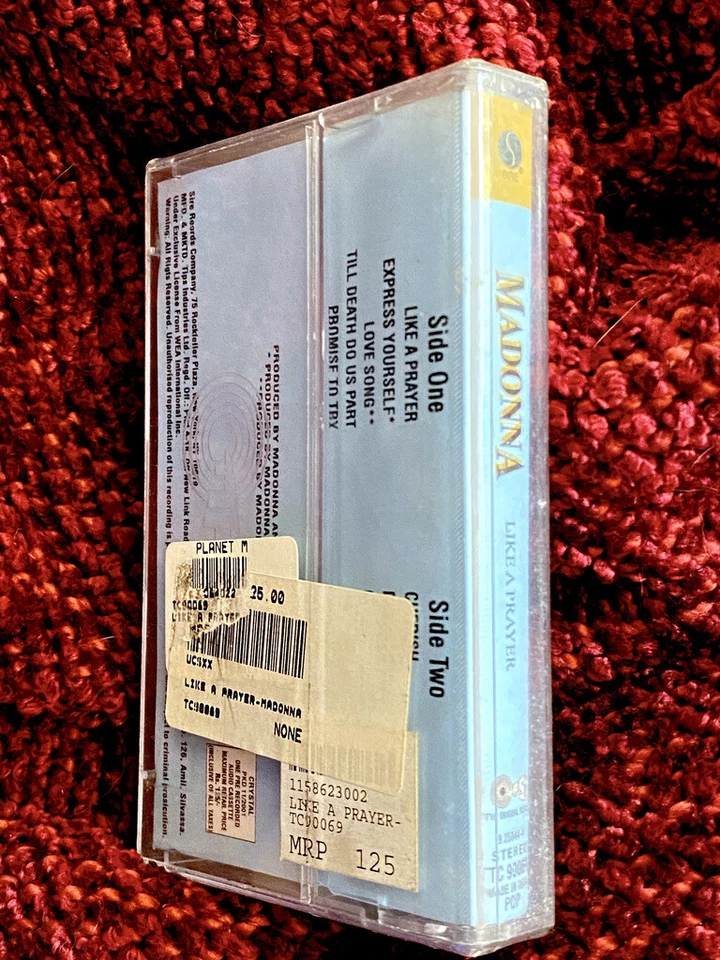 MADONNA SEALED LIKE A PRAYER INDIA FULL COVER BACK INSERT UNIQUE CASSETTE TAPE  - Image 4 of 4