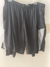 Mens 2 In 1 Compression Shorts Black/Gray XL