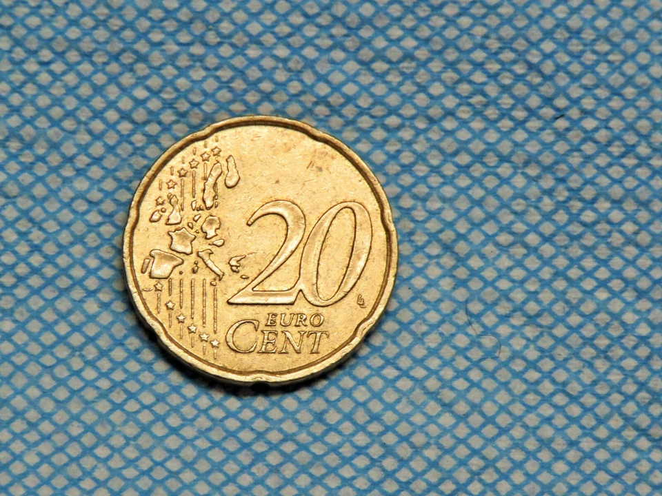 1999 20 EURO CENT-FRANCE-NORDIC GOLD--"THE SOWER"-LARGE LETTERS="CENT"-VF30 - Image 2 of 2