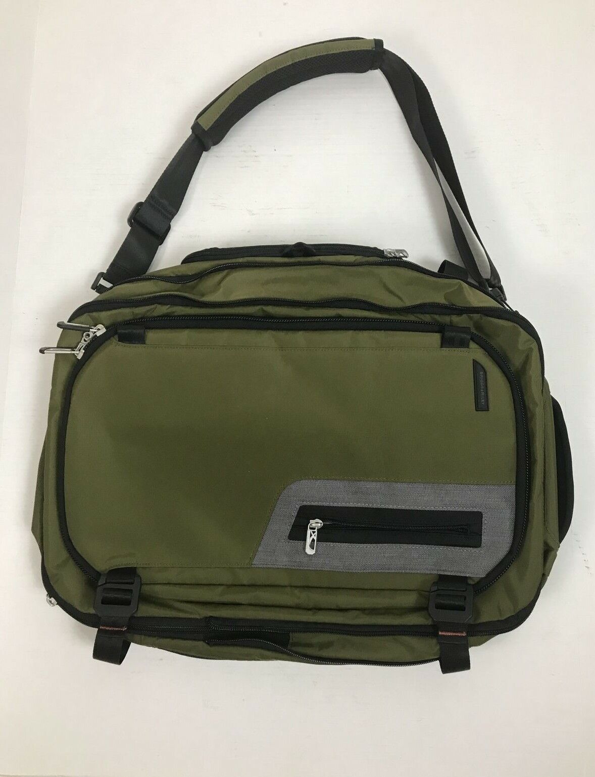 Briggs & Riley Laptop Briefcase Bag Green 15 X 21 Inch Padded BD250X-39 