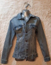 Denim Jackets Women 99% Cotton Casual Outerwear Denim Small