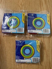 New Bundle of 3 Rainbow 🌈 Swim Float Rings size 26.5” Diameter Great Pool Lake