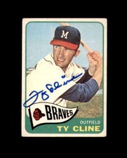 Ty Cline Signed Original 1965 Topps Milwaukee Braves Autograph