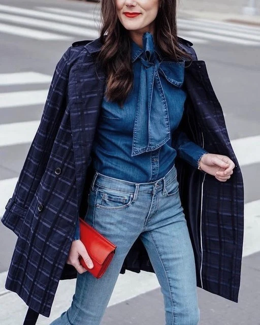 Plaid trench deals coat