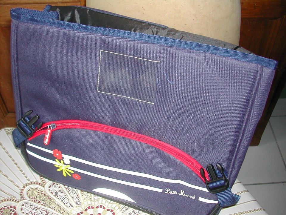 Sacoche Neuve LITTLE MARCEL Cartable d'Ecole Sac à Dos Parfait Etat Unisexe - Photo 3/4