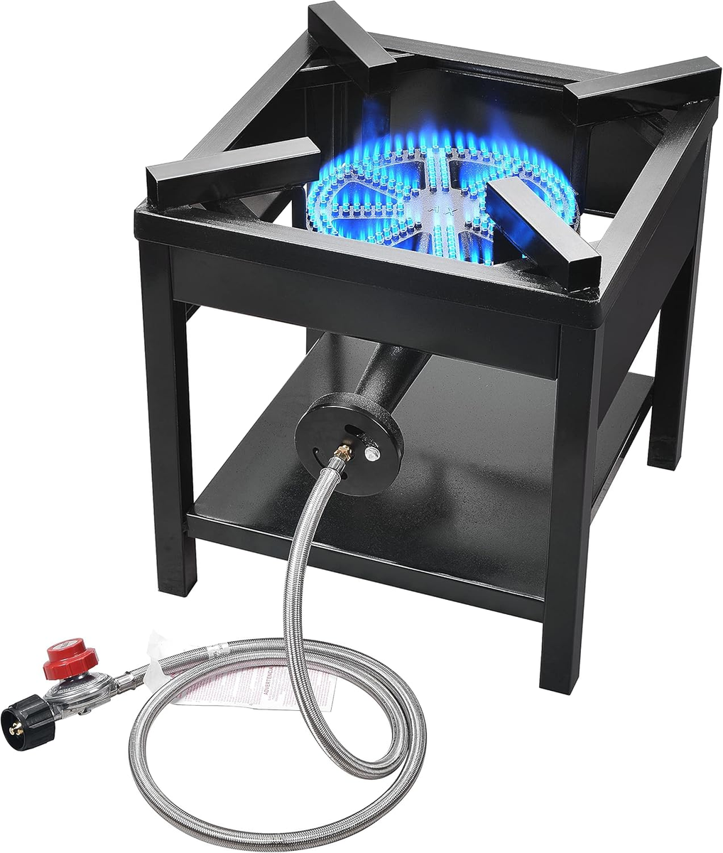 185000 BTU High Pressure Propane Burner Outdoor Gas Stove Single
