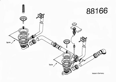 Ablaufgarnitur Teka Linea Radea Copa Cube Excenter Ablaufgarnitur 3 1/2  88166