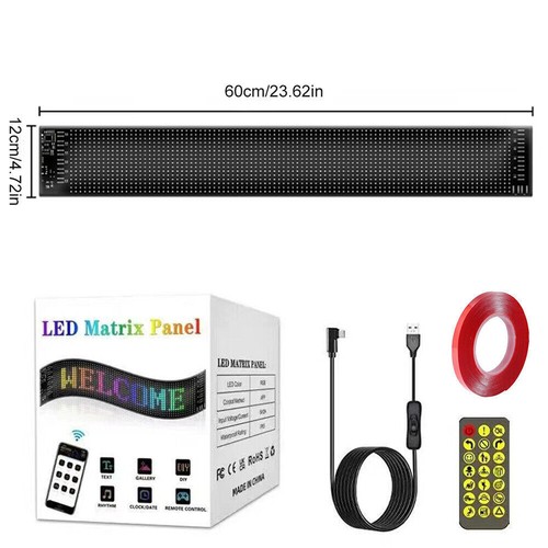 LED RGB Car Eye Sign Animation Matrix USB Panel DIY Programmable Bluetooth LED - Picture 27 of 27