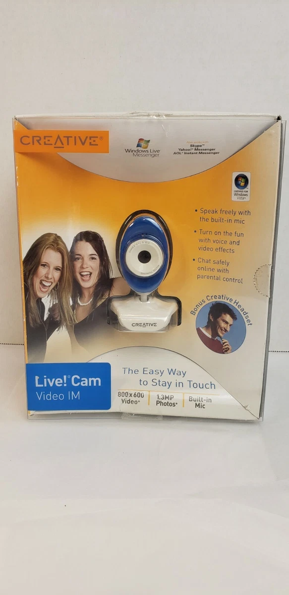Creative Live Cam Video IM VF0350 1.3MP Mic Voice Video Effects