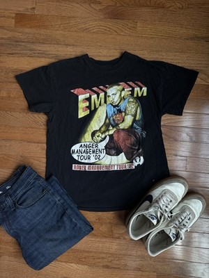 Eminem 2002 Anger Management Tour Vintage Rap Tee Superman Graphic