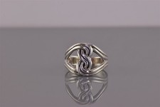 Sterling Silver Double Twist Interlocking Hearts Knot Band Ring 925 Sz: 6
