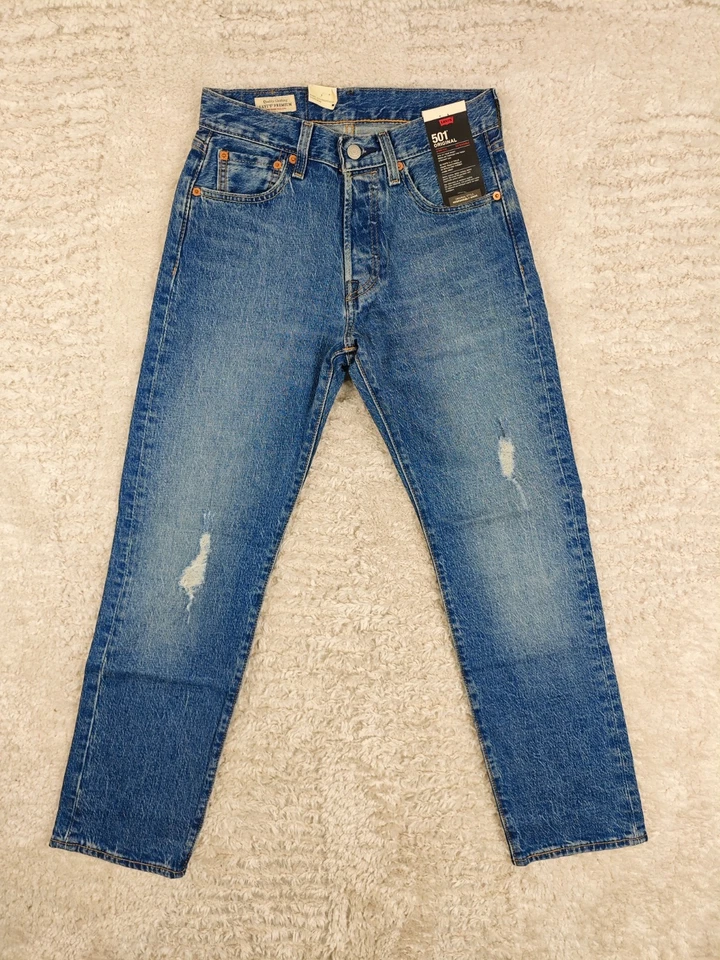 LEVI'S – Jean 501 Bleu – Taille W26L28 et W26L30 – 36 FR – Homme / Femme - Photo 2/4