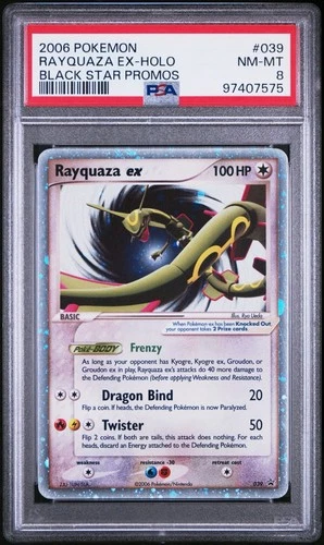 RAYQUAZA EX HOLO 039 PSA 8 POKEMON BLACK STAR PROMO 2006
