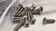 Machine Screw BSP04012-20 Button Socket Pan M4-0.7 X 12mm (Pack of 20) Stainless