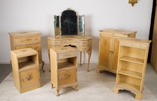 Vintage 1920s Shabby Chic Painted Bedroom Suite | Dressing Table, Cabinets etc.