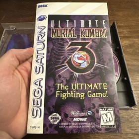 Ultimate Mortal Kombat 3 (SEGA Saturn, 1996) Complete W Reg - Tested - Authentic