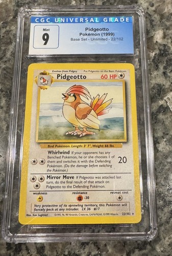 Pidgeotto graded CGC 9 for sale on eBay