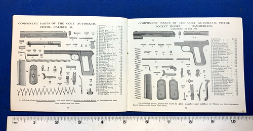 Original Vintage COLT'S 1922 FACTORY 40 Page Catalog with Price List. - Picture 7 of 16