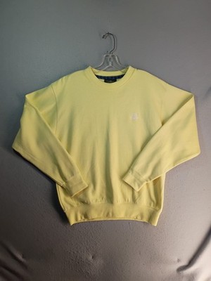 Vintage The Greenbrier Resort Sweater Small Yellow Ribbed Knit Pullover WV Golf