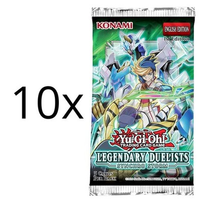 Yu-Gi-Oh! 10x Booster LEGENDARY DUELISTS SYMCHRO STORM 1st Edition ENG ENGLISH