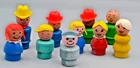 New ListingVintage Fisher Price Little People Lot of 10 Wooden Figures Boy Girl Cowboy Lady