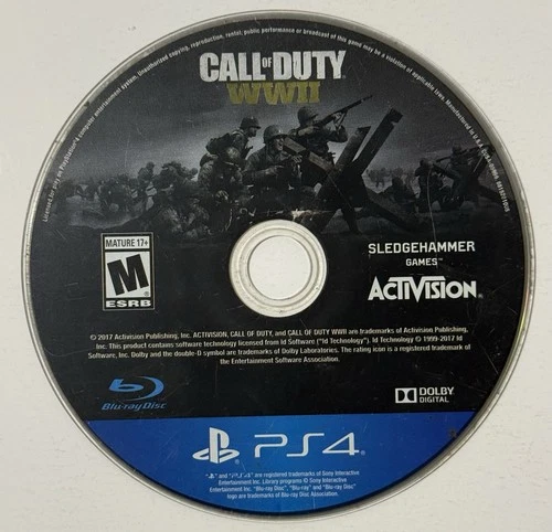 Call of Duty: WWII - (Sony PlayStation 4, 2017) *Disc Only / Tested* PS4