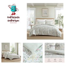 Full/Queen Comforter Set, Super Soft Cotton Bedding with Matching Sham, Botan...