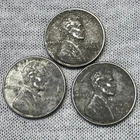 #3N: (New Low $) Set of 3 1943 Rare Steel Lincoln Wheat Cent-You Grade~Bid Now